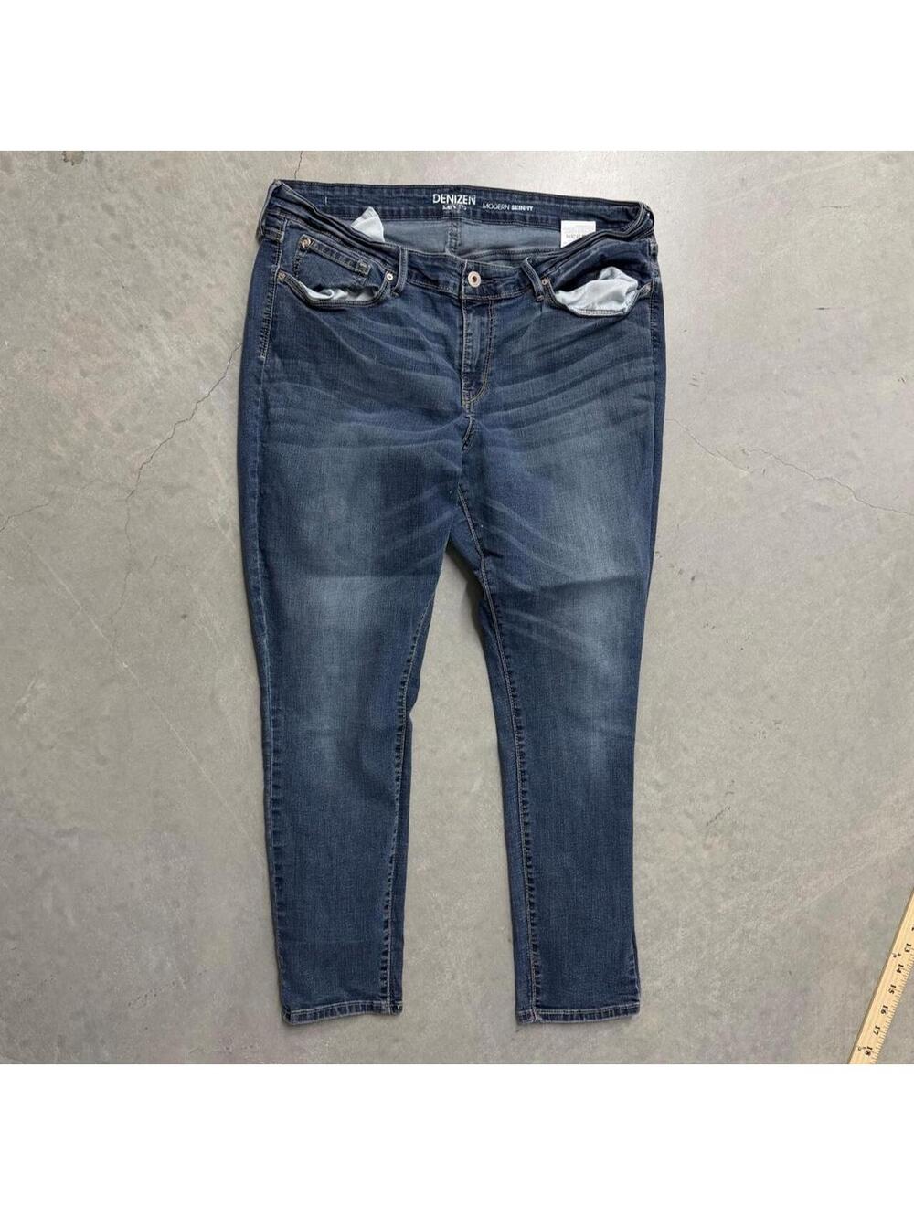 Denizen From Levi’s Women’s 18S Modern Skinny Jeans 34x30 Blue Stretch Denim